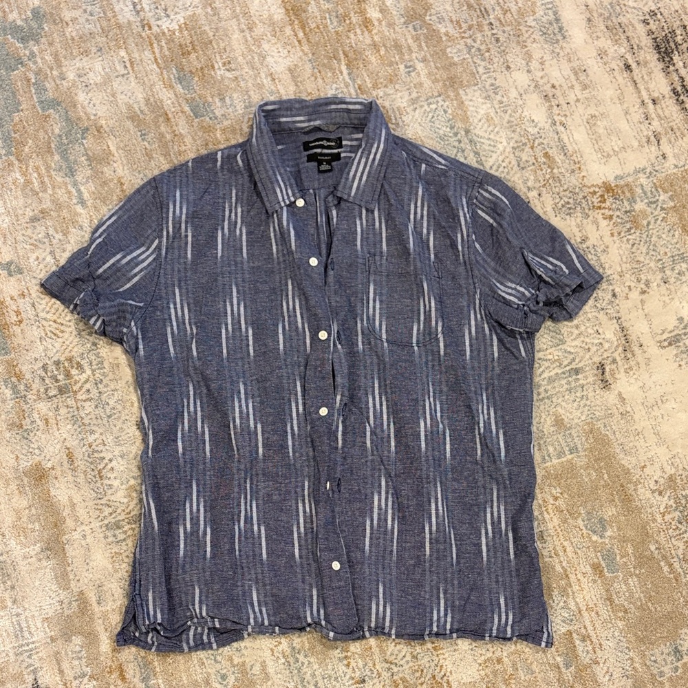 Treasure & Bond Navy Ikat Men's Shirt